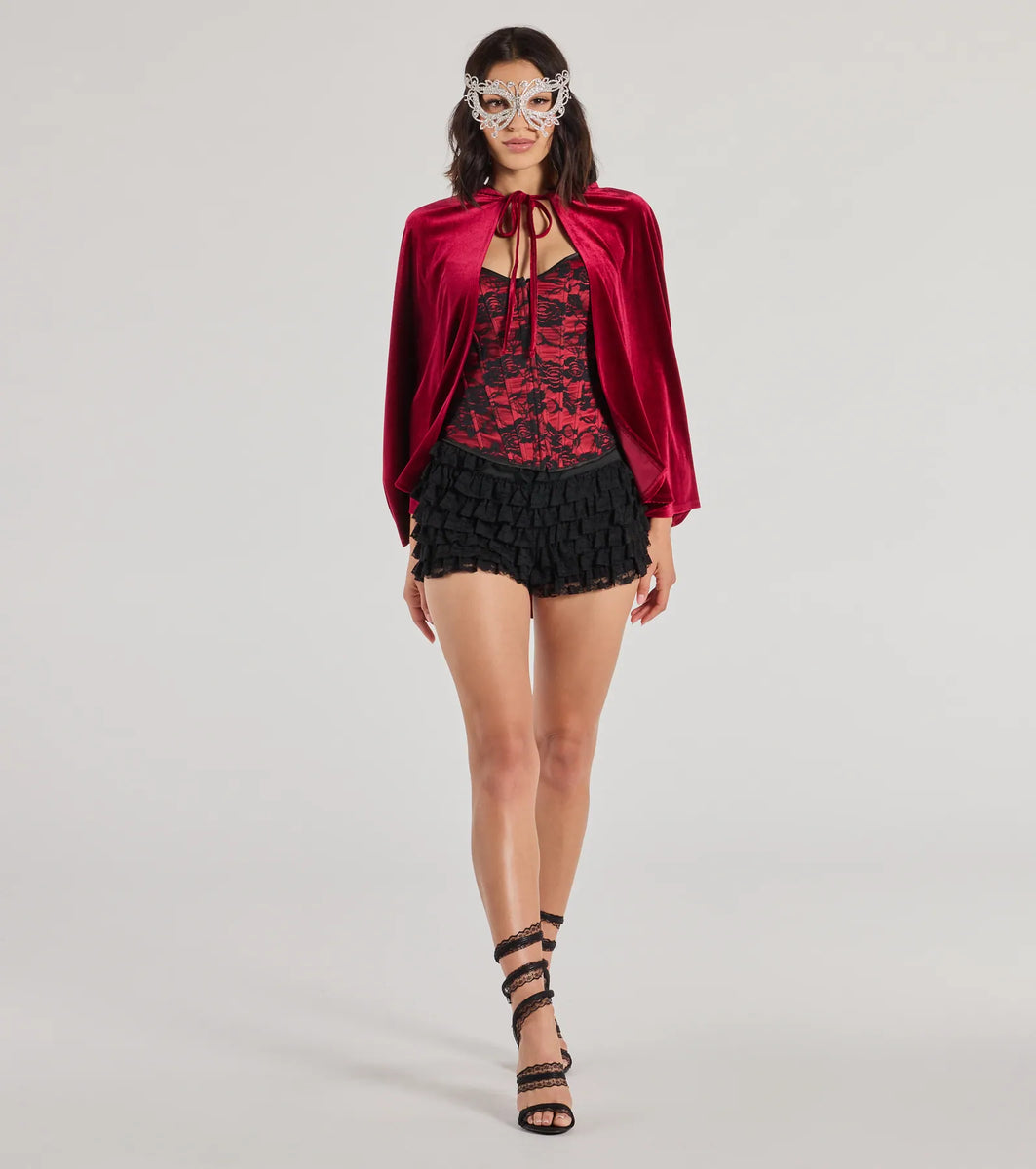 Lil' Red Velvet Halloween Cape & Windsor