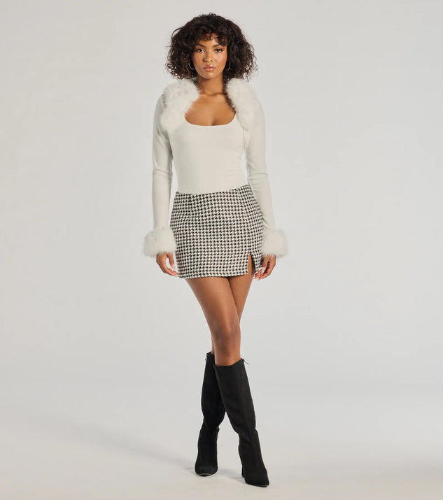 Exclusive Chic Removable Faux Fur Long Sleeve Bolero | Windsor