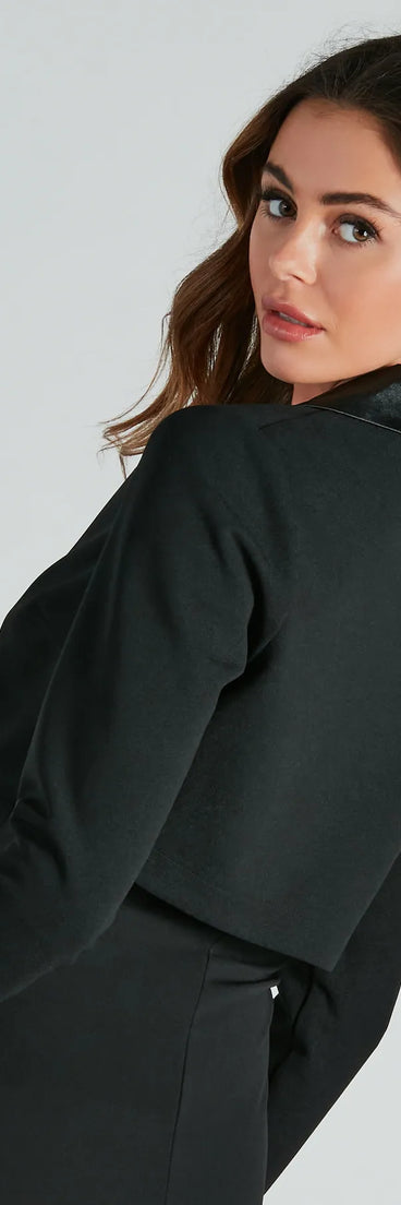 Chic Entrance Cropped Blazer Bolero