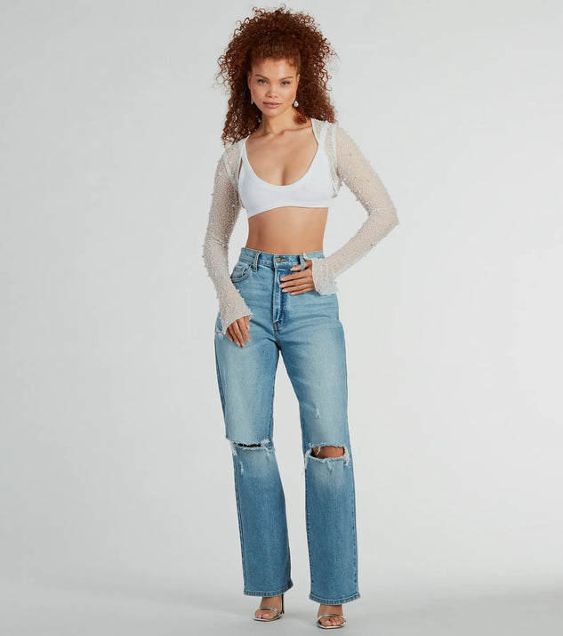 Abundant Luxury Faux Pearl Bead Bolero | Windsor Abundant Luxury Faux Pearl Bead Bolero | Windsor