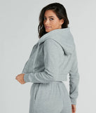 On Point Cutie Zip Up Crop Fleece Hoodie