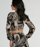 Tropical Day Dream Tie-Front Crop Top