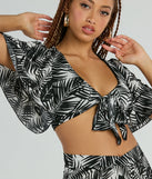 
Upgrade your style game for 2025 with the Time For Vacay Tie Front Tropical Crop Top in black, perfect for any fashion-forward wardrobe.