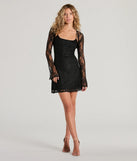 Wrap up in style with the In The Mood Long Sleeve Lace Bolero, a cozy black sweater for women designed for night-out looks, everyday outfits, or as a chic layering piece for the colder months.
