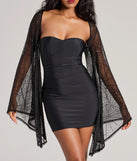 Spellbinding Beauty Spiderweb Mesh Rhinestone Bolero
