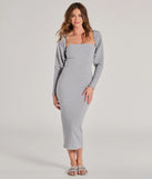 She's The Main Rib Knit Slouchy Bolero, a trendy gray addition to women's going-out outfits, is ideal for Christmas party outfits, chic NYE attire, or winter night-out looks that keep you on-trend!
