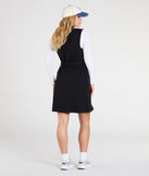 City Sleek Tie-Waist Longline Ponte Vest