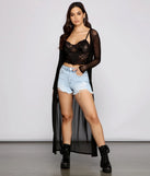 Long Mesh Duster