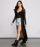 Long Mesh Duster