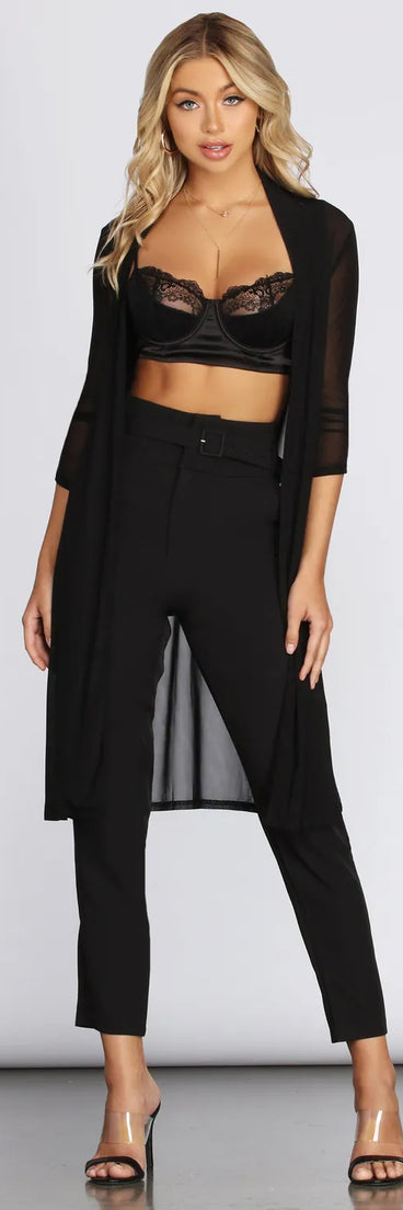 Sheerly Stylish Trench Duster