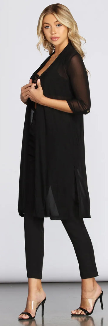 Sheerly Stylish Trench Duster