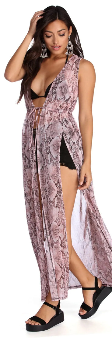 Mesh With Snake Duster