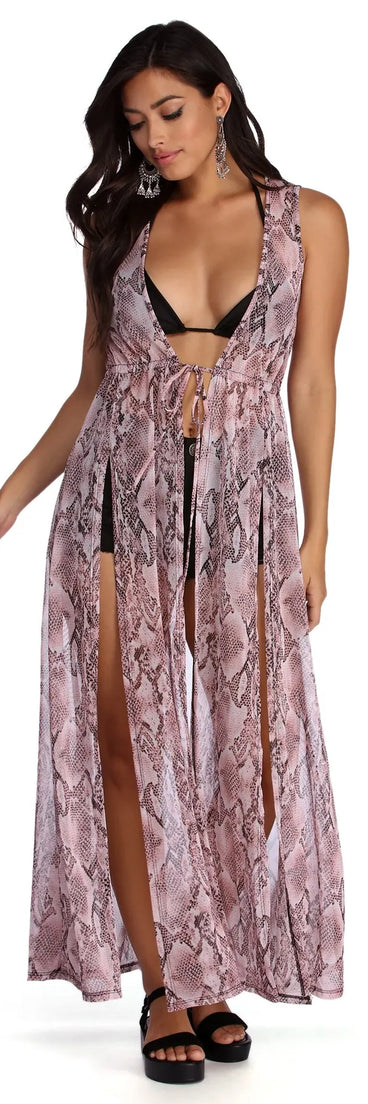 Mesh With Snake Duster