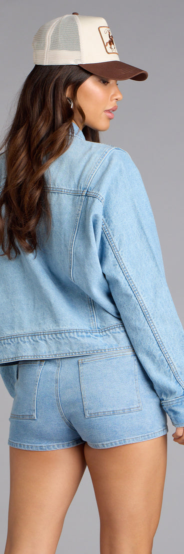 This piece brings trend-right energy to the Cool Girl Oversized Denim Jacket, perfect for fall outfits that stand out.