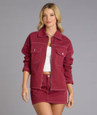 Match Point Oversized Denim Jacket