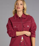 Match Point Oversized Denim Jacket
