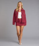 Match Point Oversized Denim Jacket