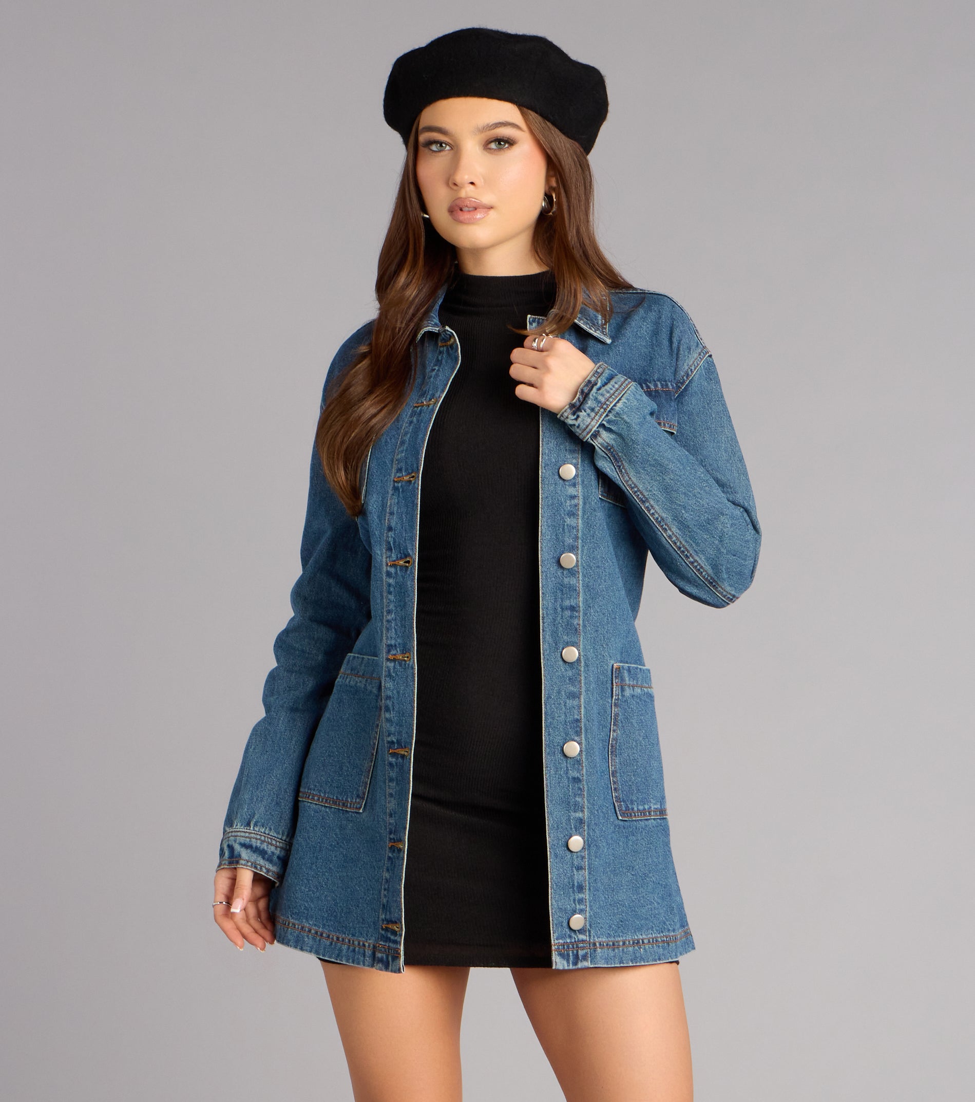City Stroll Belted Denim Jacket | Windsor