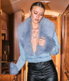 Ice Queen Removable Faux Fur Denim Jacket