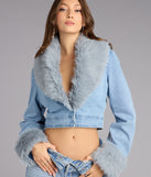 Ice Queen Removable Faux Fur Denim Jacket