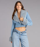 Ice Queen Removable Faux Fur Denim Jacket