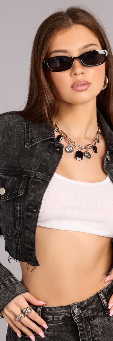 City Cool Cropped Denim Jacket