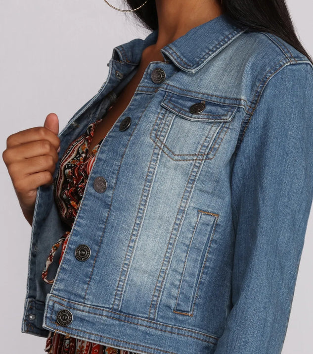 Cropped And Chic Denim Jacket