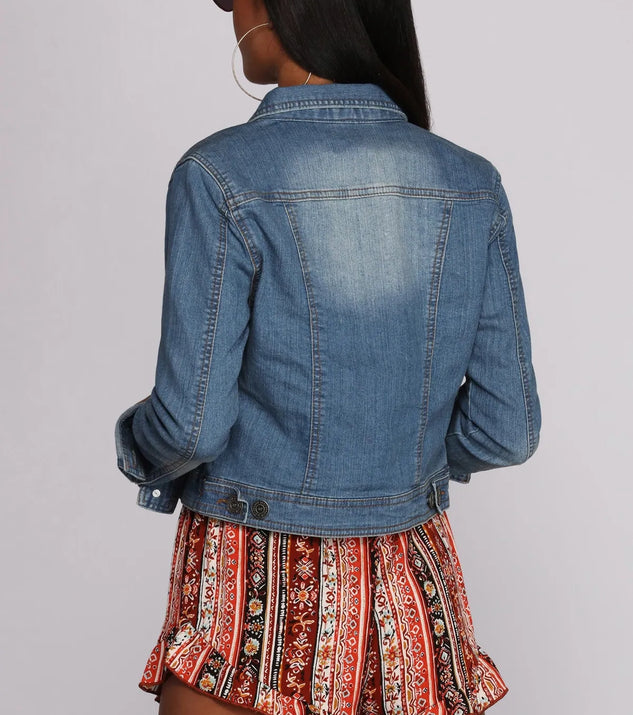 Cropped And Chic Denim Jacket