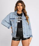 Squad Goals Over-Sized Denim Jacket