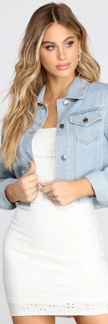 Raw Potential Cropped Denim Jacket