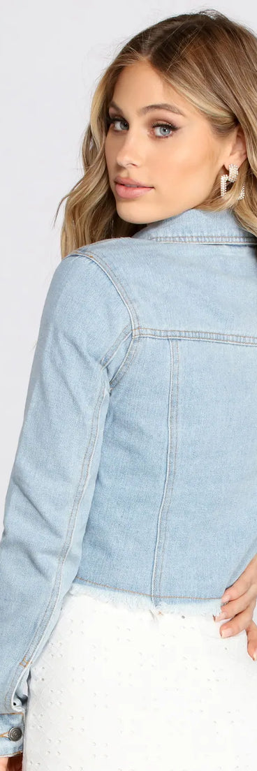 Raw Potential Cropped Denim Jacket