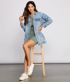So Chic Long Denim Jacket