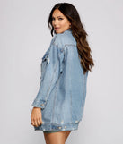 So Chic Long Denim Jacket