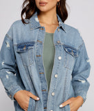 So Chic Long Denim Jacket