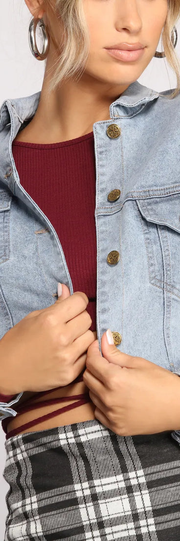Classic Cropped Denim Jacket