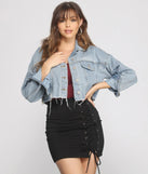 Fave Frayed Cropped Denim Jacket