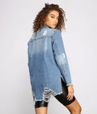Casual Vibes Destructed Denim Shacket