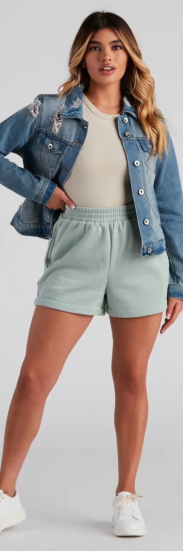 Stun on Em' Cropped Denim Jacket