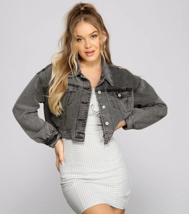 Vintage Beauty Cropped Denim Jacket