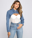 Classic Mood Denim Cropped Topper