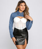Classic Mood Denim Cropped Topper