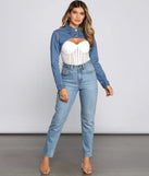 Classic Mood Denim Cropped Topper