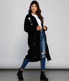 Distressed Deets Longline Denim Jacket