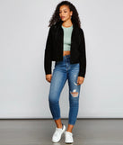 Blue Jeans Baby Denim Hooded Trucker Jacket