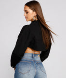 Trendy Glam Cropped Denim Jacket