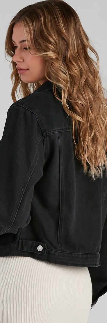 Road Trip Distressed Denim Jacket