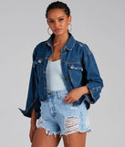 Trendy Vibes Cropped Denim Shacket