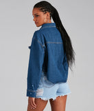 Trendy Vibes Cropped Denim Shacket