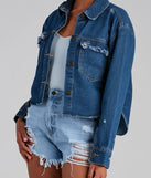 Trendy Vibes Cropped Denim Shacket