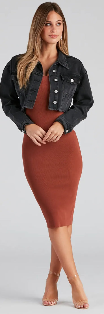 Road Trucker Frayed Denim Jacket